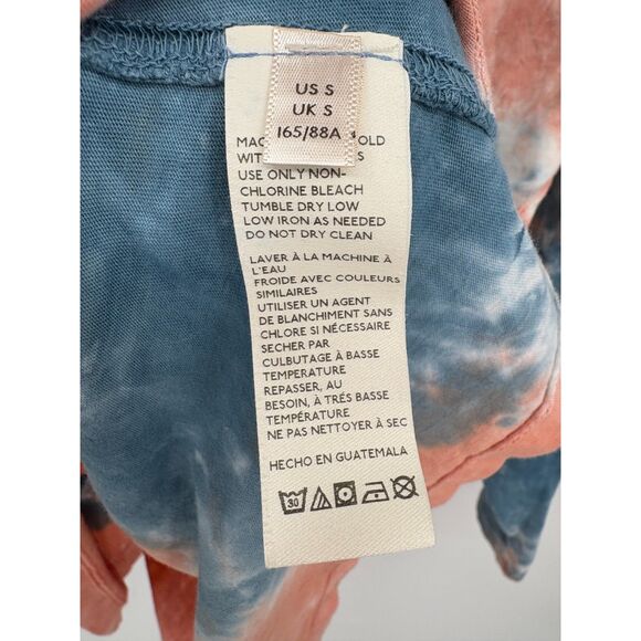 Free People Tie Dye Long Sleeve Tee in Blue Combo, Sz Small, Boho Festival - Picture 10 of 11